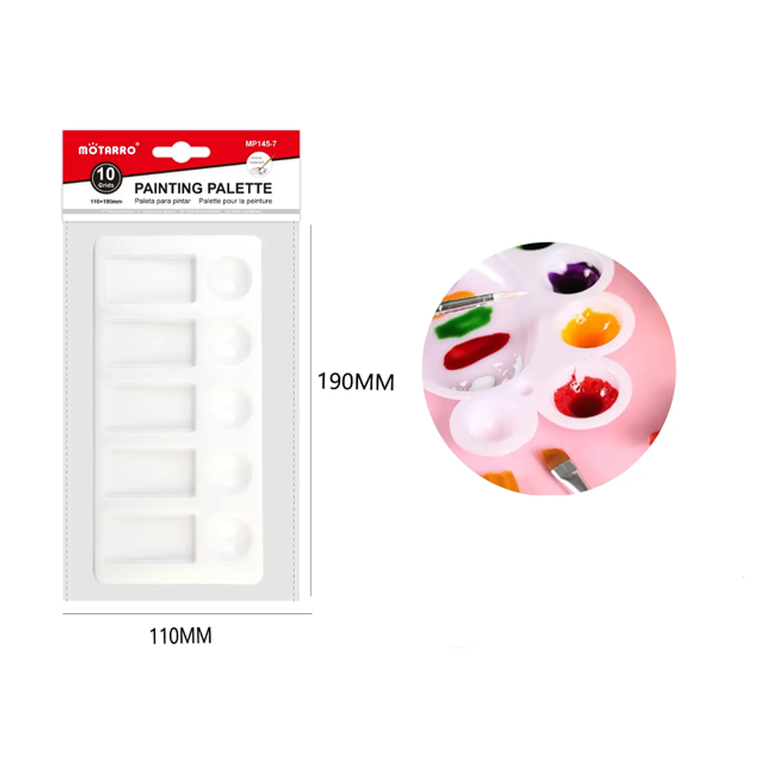 Paleta para Pintar 10 Agujeros 11*19Cm 1