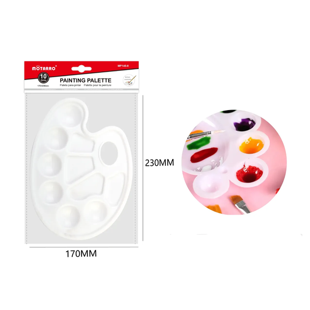 Paleta para Pintar 10 Agujeros 17*23Cm 1