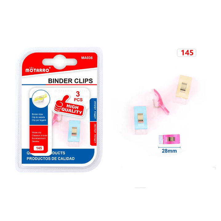 Clip de Carpeta 28mm 3pcs 1
