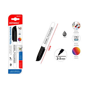 Marcador Textil Negro 14Cm