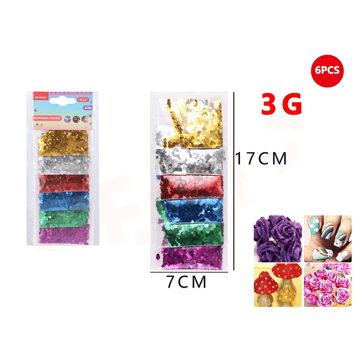 Escarcha redonda 6pcs 1