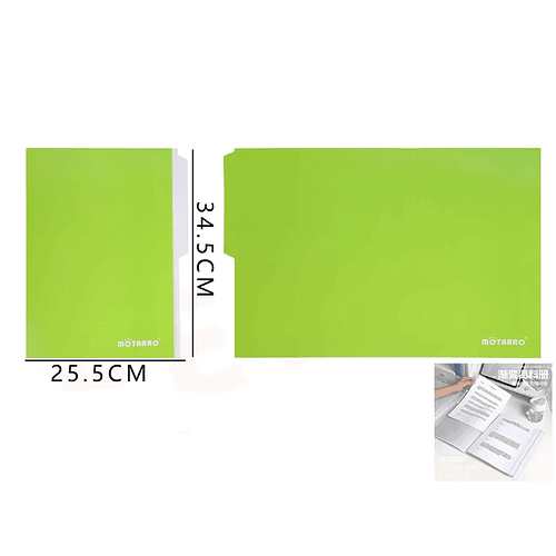 Carpeta Verde Claro 25.5*34.5cm