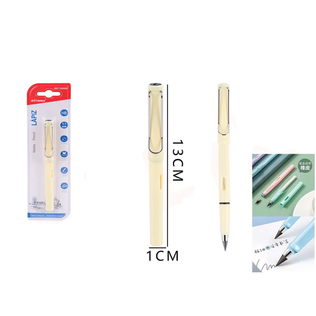 Lápiz gráfito Infinito Amarillo 13cm 1