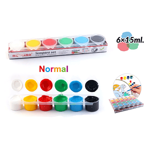 Tempera 6 colores 6x15ml