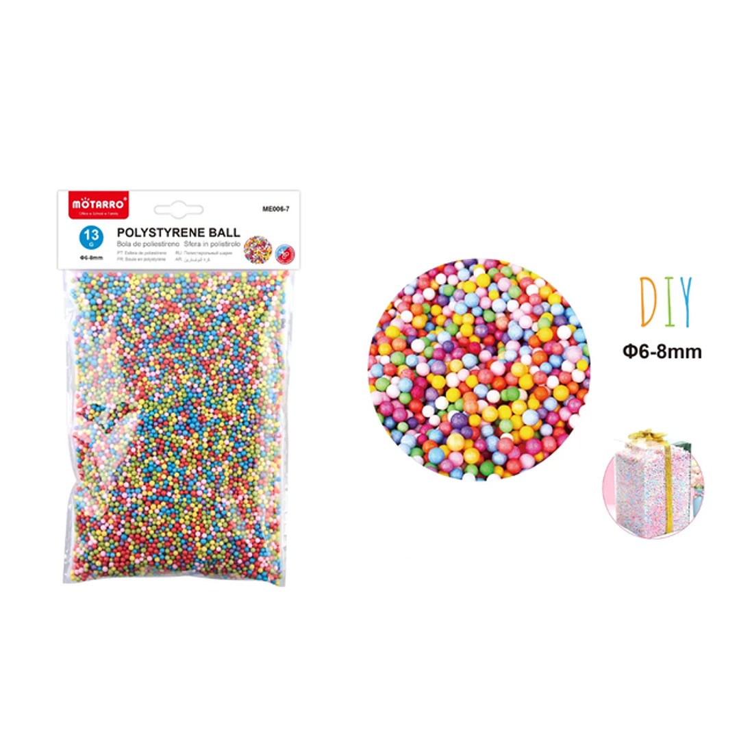 Bola de Plumavit Colores 6-8Mm 13G 1
