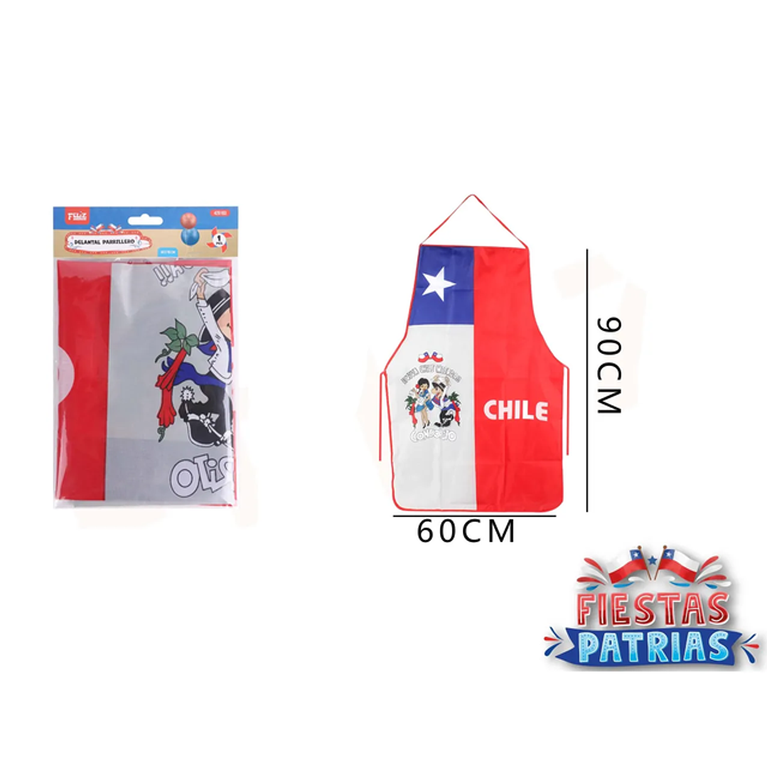 Delantal Viva Chile 60X90 Cm 1