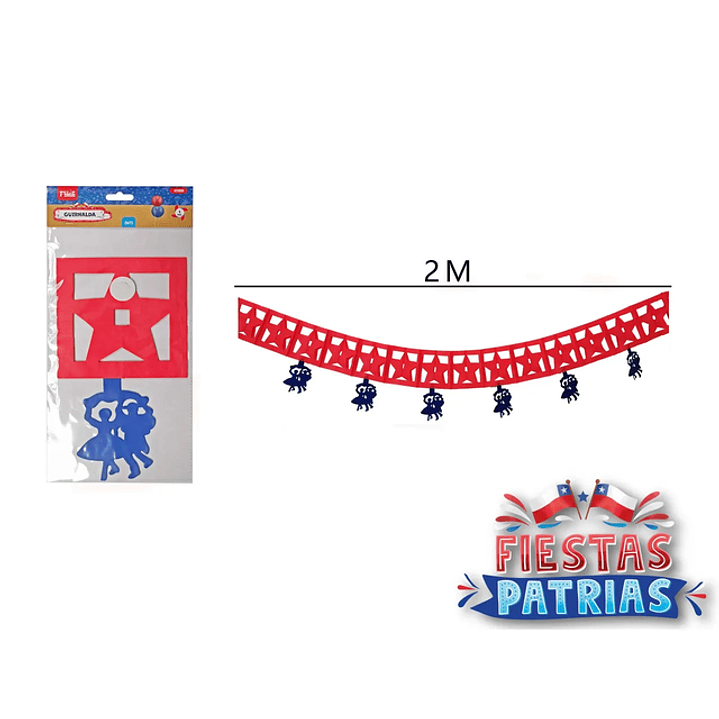 Guirnalda Bailar Cueca Fiestas Patrias 2M 1
