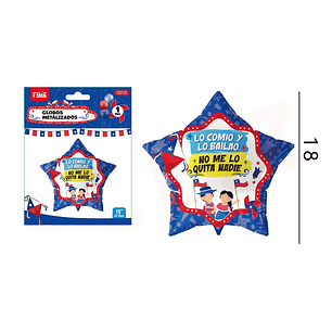 Globo Metalizado Frase Fiestas Patrias 18