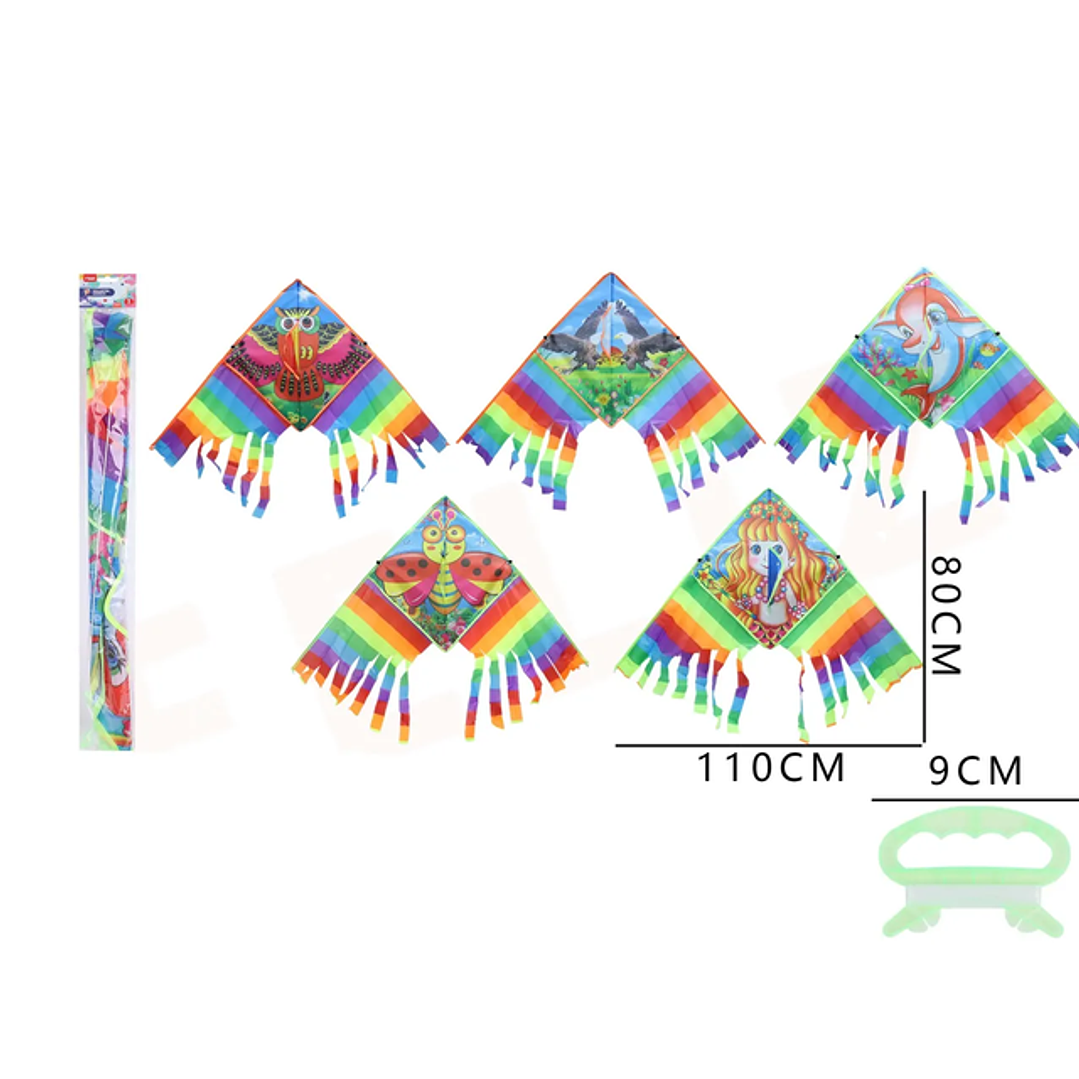 Cometa O Volantin Colorido Triangulo 11080Cm 1