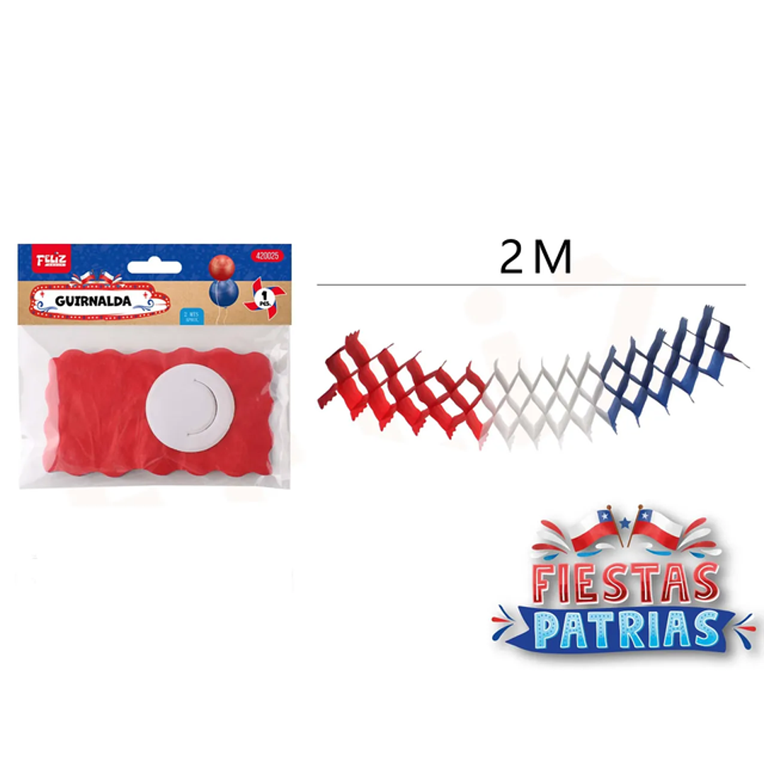Guirnalda Tricolor Rombo Fiestas Patrias 2M 1