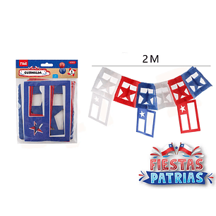 Guirnalda Bandera Tres Colores Fiestas Patrias 2M