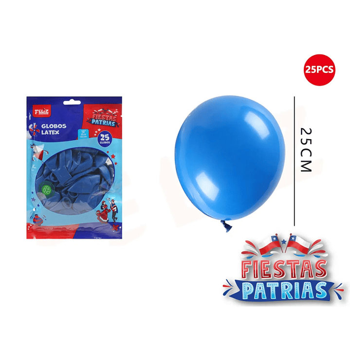 Globo Azul 10 25Pcs 1