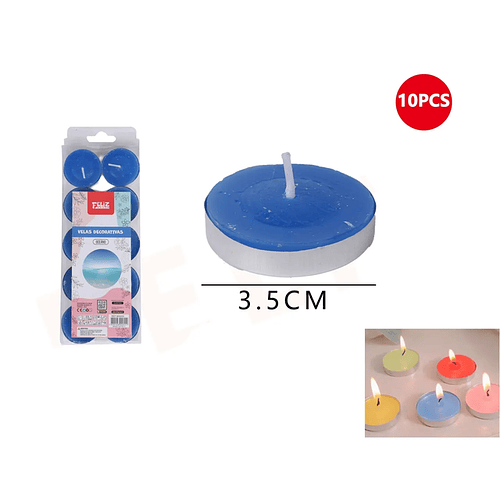 Velas decorativas Oceano 3.5cm 10pcs