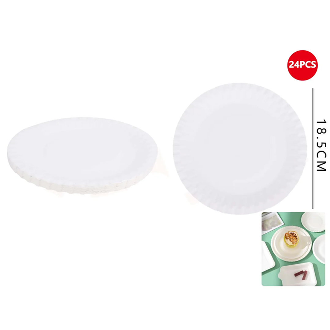 Plato Para Torta Redondo 18.5Cm 24Pcs 1