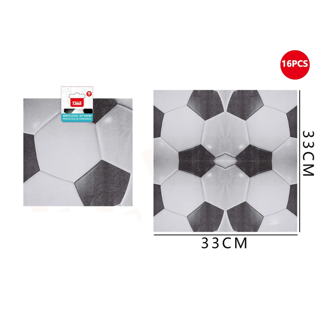 Servilletas Fútbol 33*33cm 16pcs 1