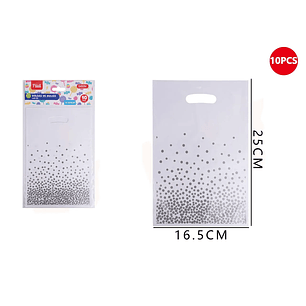 Bolsas De Dulces Puntos Plateados 25165Cm 10Pcs