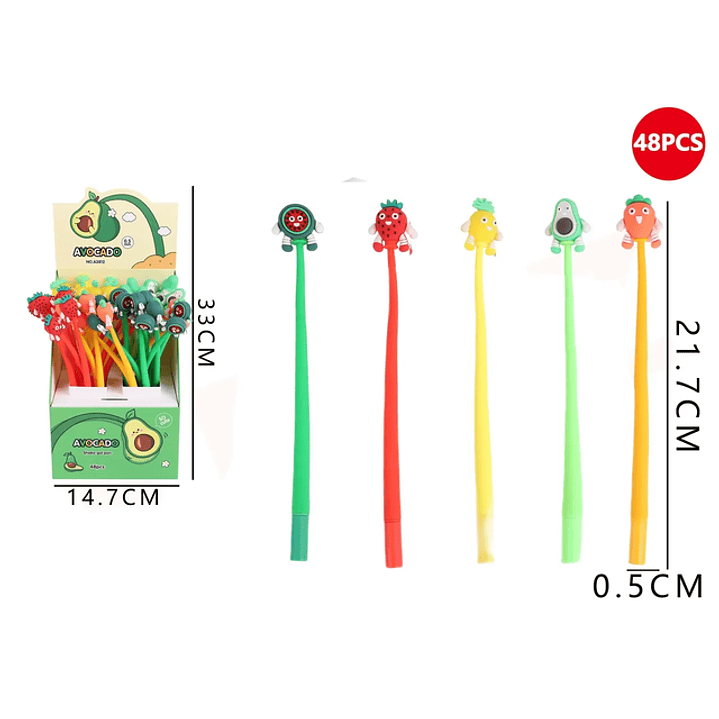 Lápiz Pop It de Silicona Fruta 21.7cm 1