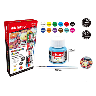 Pintura De Gouache 25Ml 12Pcs