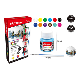 Pintura de Tela 25Ml 12pcs
