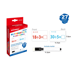 Tarjetas de Aprendizaje Division 11.7x7.8cm 27pcs