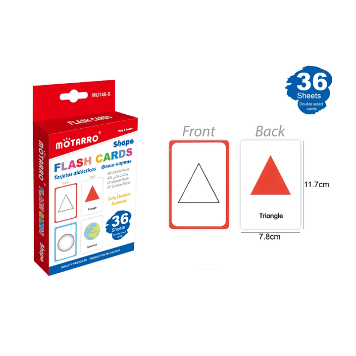 Tarjetas de Aprendizaje Forma 11.7*7.8cm 36pcs 1
