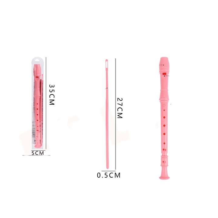 Flauta Dulce Rosada 27cm 1