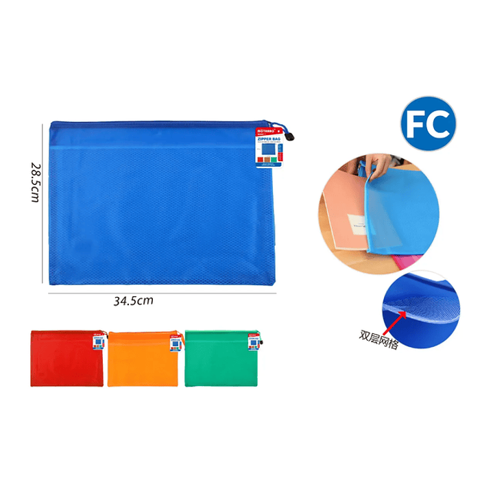 Bolsa de Carpeta con Cierre 28.5x34.5cm B5 1