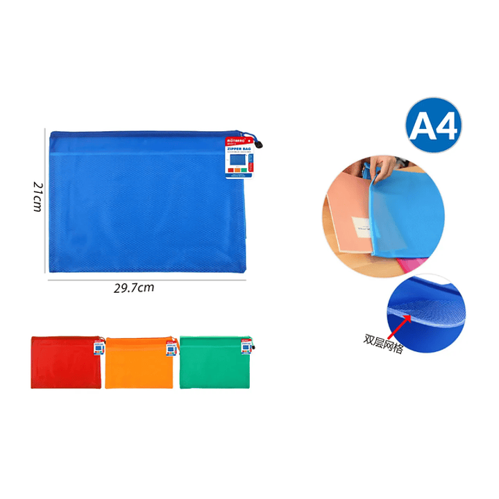 Bolsa De Carpeta Con Cierre 21x29.7Cm A4 1
