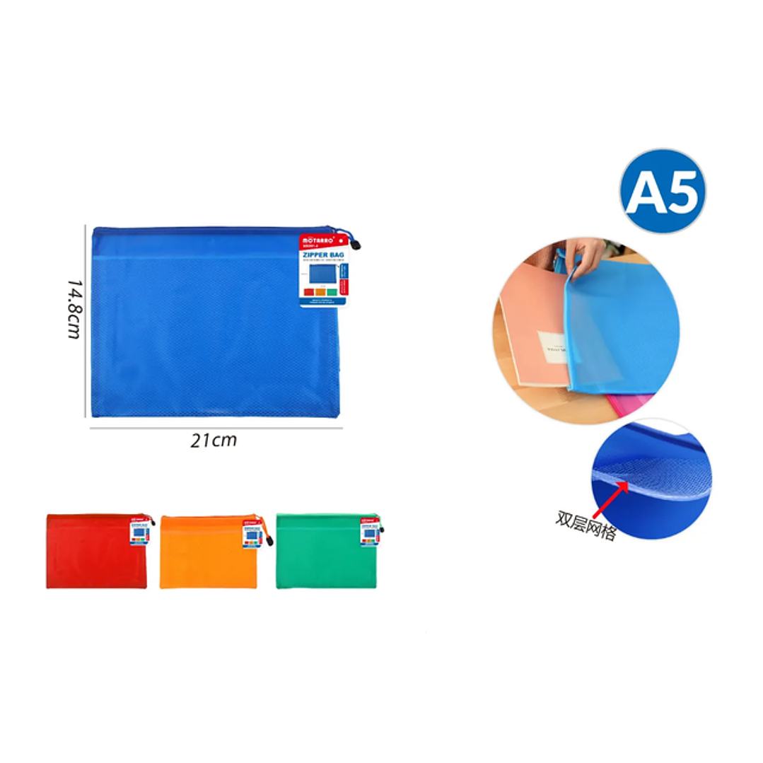 Bolsa De Carpeta Con Cierre 14.8x21Cm A5 1