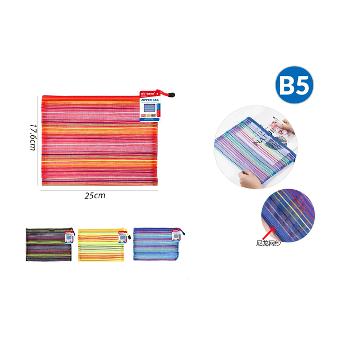 Bolsa De Carpeta Con Cierre 17.6x25Cm B5 1 1