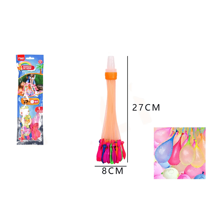 Bombas de Agua Kit 27cm 37pcs 1