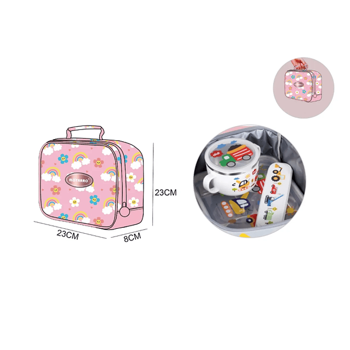 Lonchera Arcoiris 23x8x23cm 1