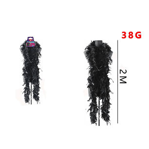 Boa De Plumas Negro 2M