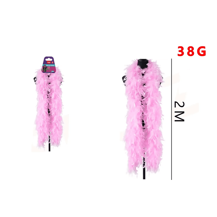 Boa de Plumas Rosado 2M 1