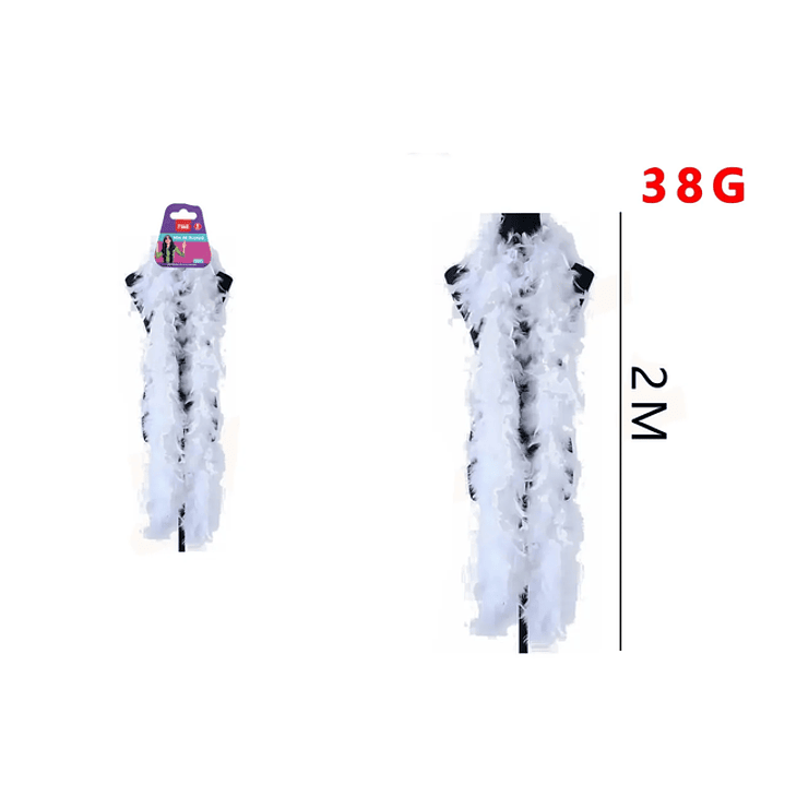 Boa De Plumas Blanco 2M 1