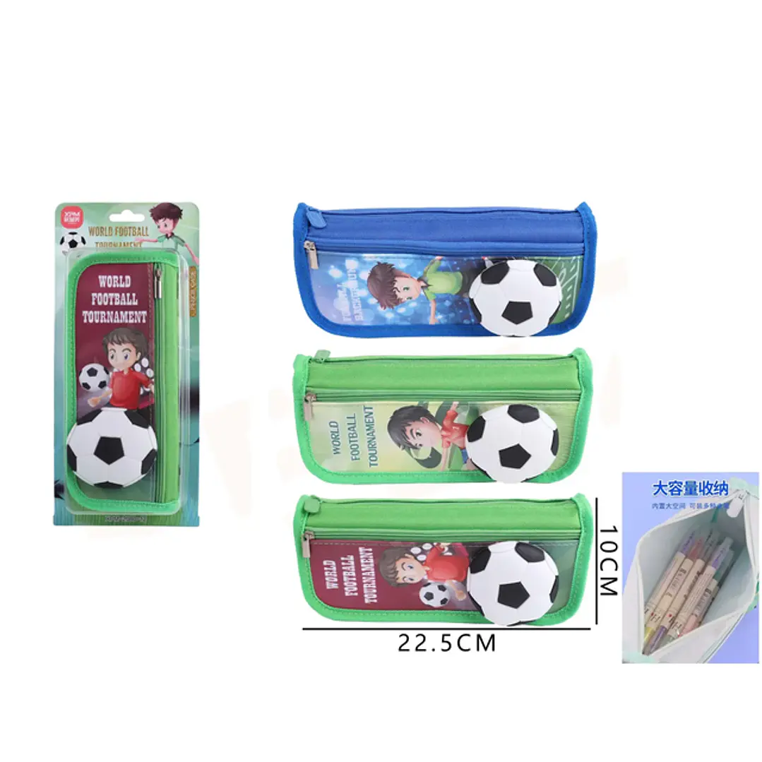 Estuche Escolar Fútbol 22.5x10cm 1