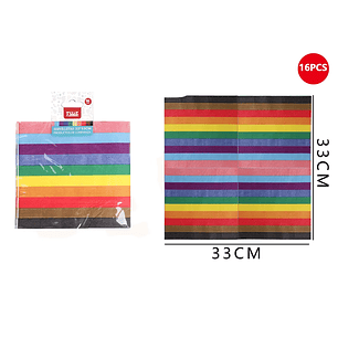 Servilletas Arcoiris 33*33cm 16pcs