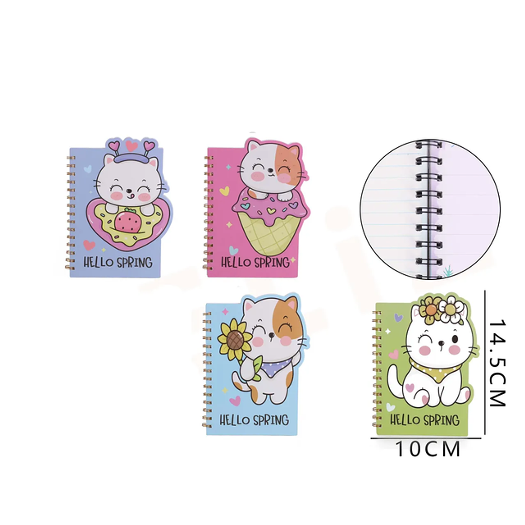 Libreta Gatito 60 Hojas 14.5*10cm A6 1