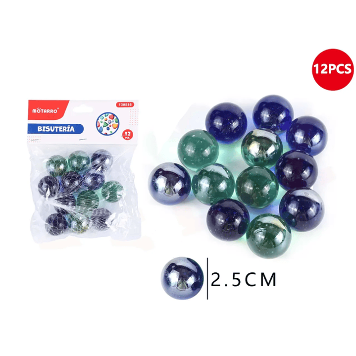 Canicas universo 2.5cm 12pcs 1