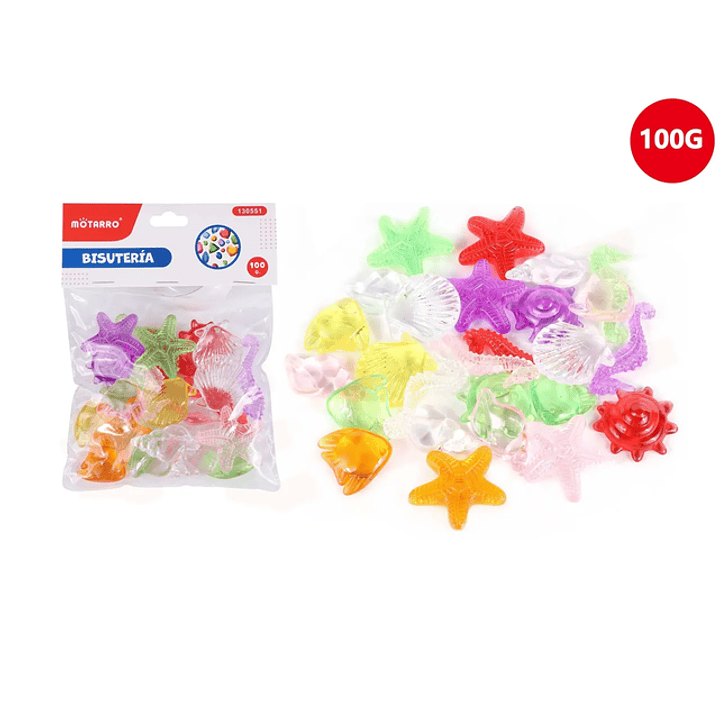 Piedras Acrilicas de Colores Animales marinos 100G 1