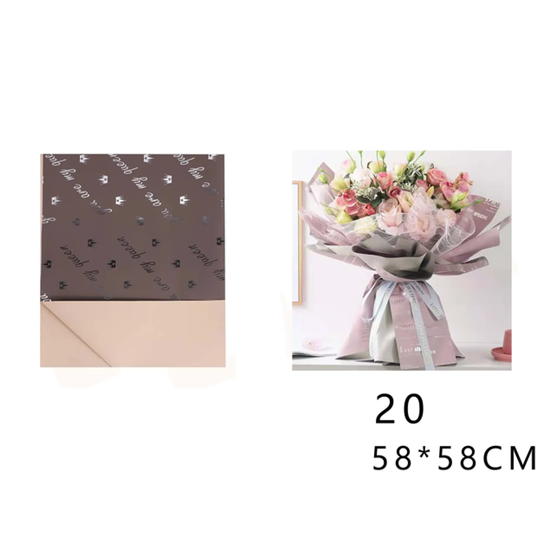 Papel Coreano My Queen Café 58x58cm 20pcs 1