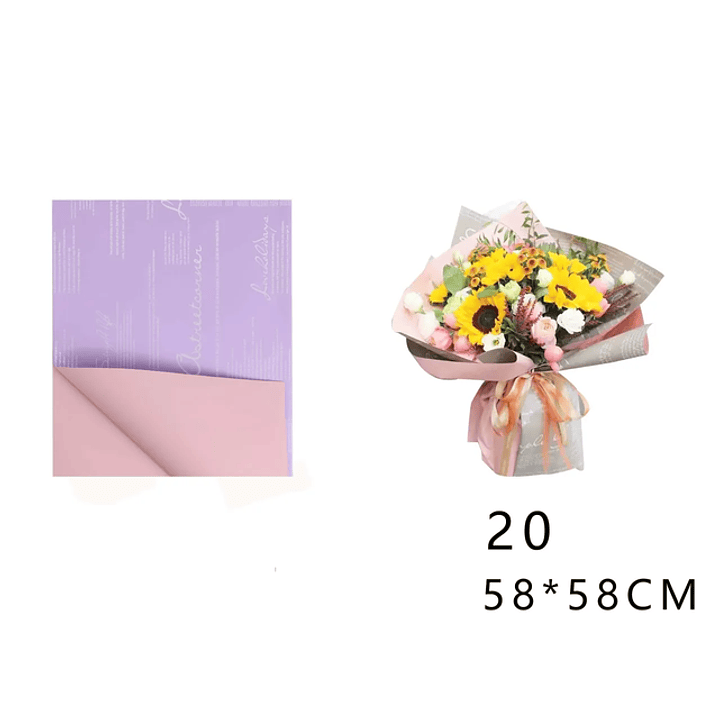 Papel Coreano Lila Love 58x58cm 20pcs 1