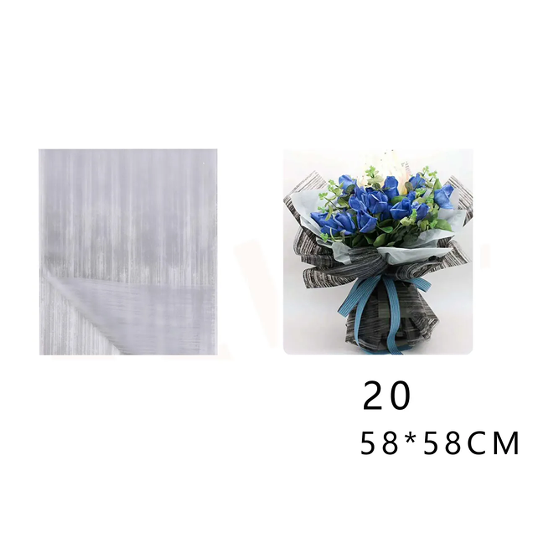 Papel Coreano Plata 58x58cm 20pcs 1
