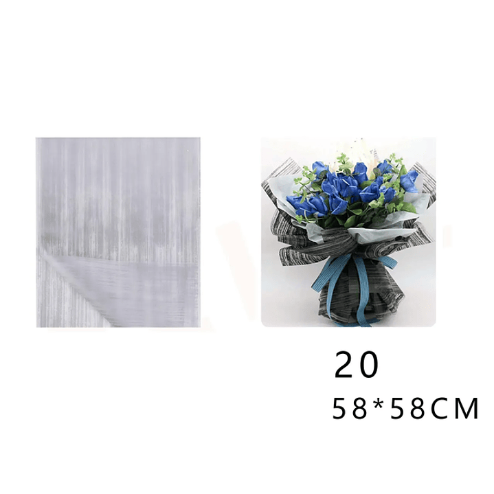 Papel Coreano Plata 58x58cm 20pcs 1