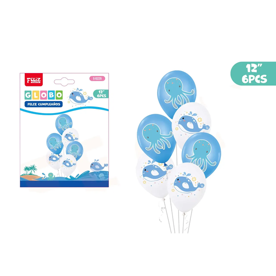 Globos De Medusa Ballena 6Pcs 1