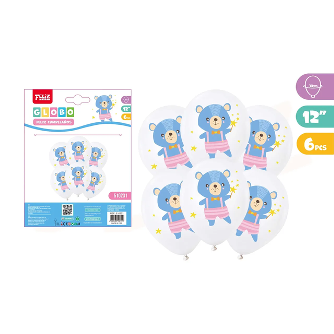 Globos De Ositos 6Pcs 1