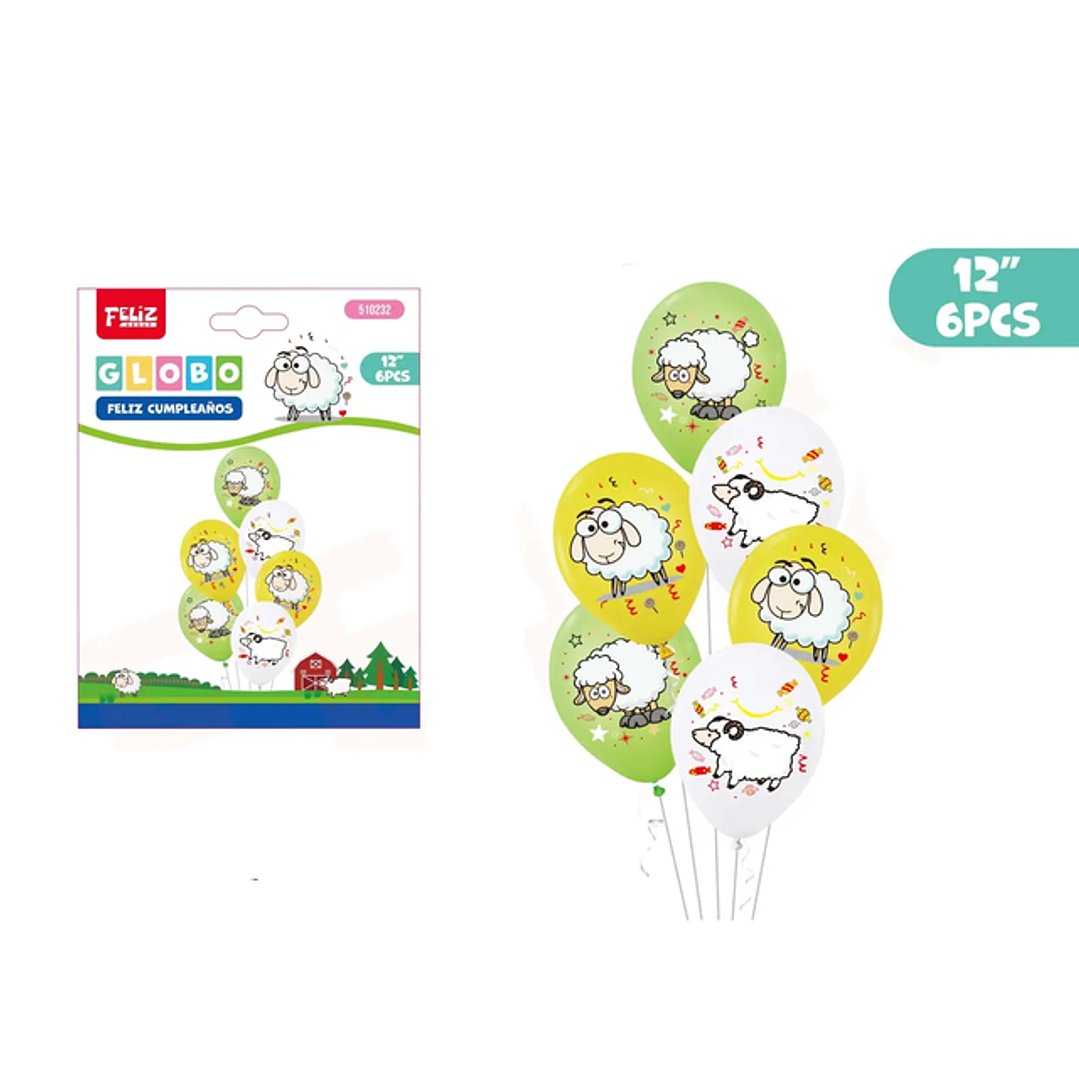 Globos de Ovejita 6pcs 1