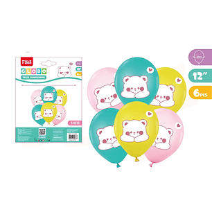 Globos De Ositos Cute 6Pcs