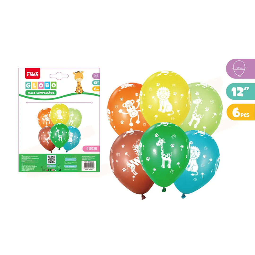 Globos De Animales 6Pcs 1