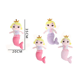 Peluche Sirena Queen 20x35cm